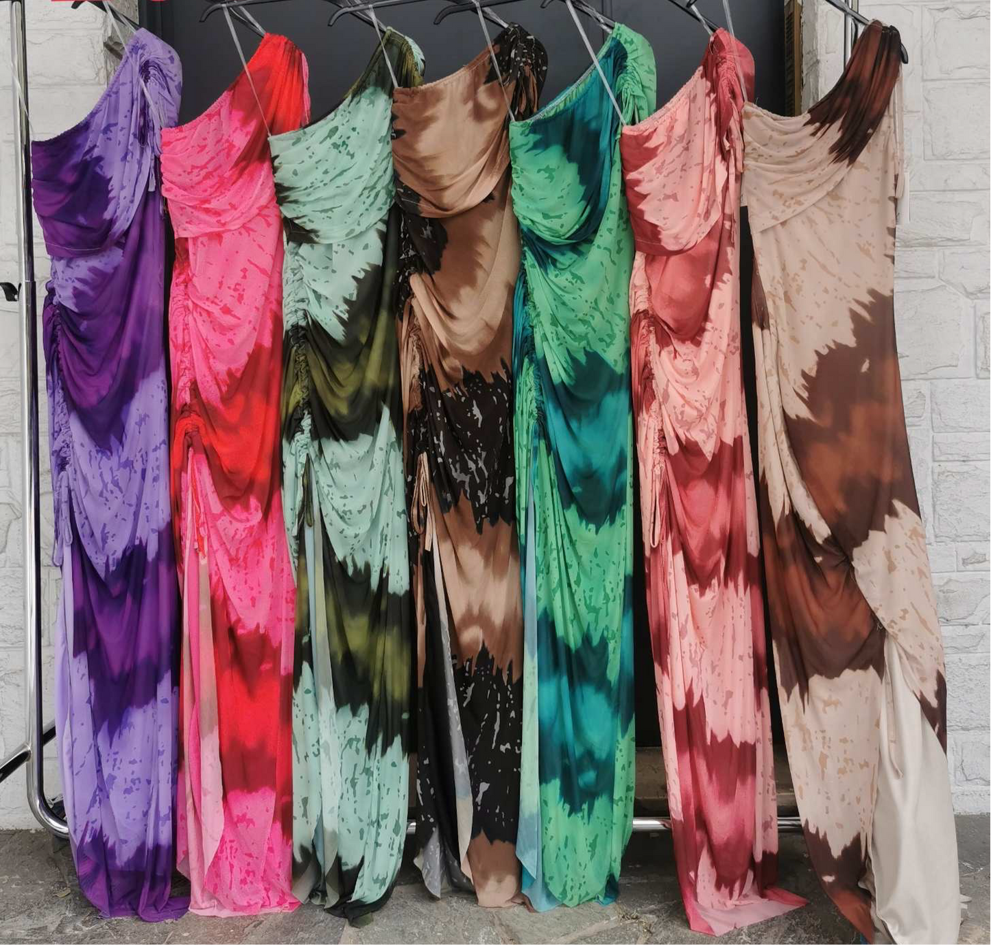 Tie dye φόρεμα με τούλι