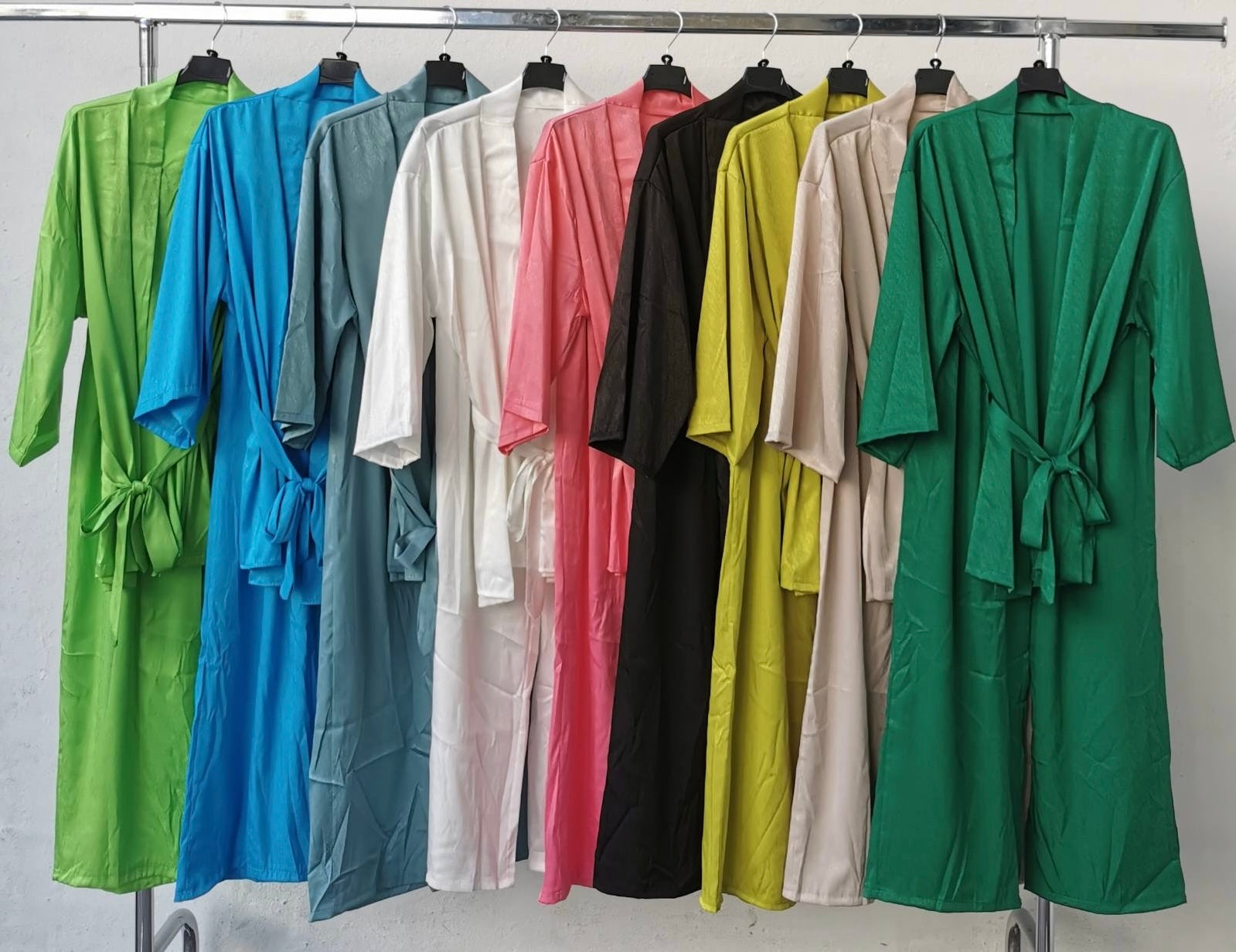 Σετ σατέν κιμονό σατέν σετ για καλεσμένη σετ με κιμονό σατέν μεταξωτό κιμονό καλοκαιρινό σετ