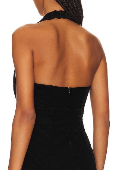 Μίνι φόρεμα halter σε άλφα γραμμή