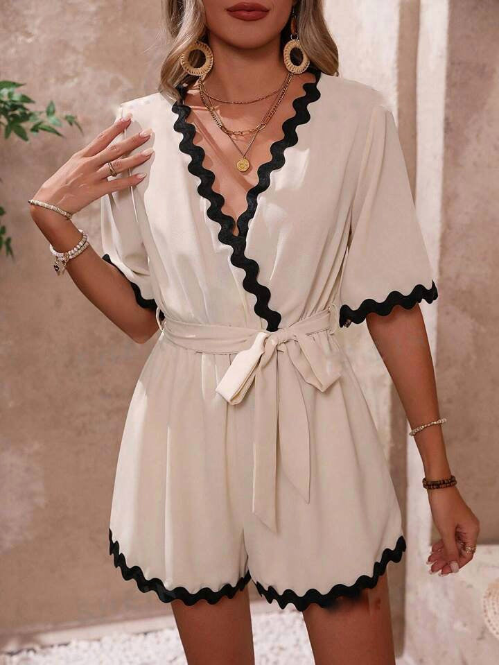 Ολόσωμο σορτσάκι ολόσωμο σορτς jumpsuit playsuit ολοσωμη φόρμα καλοκαιρινή ολοσωμη ασπρόμαυρο 