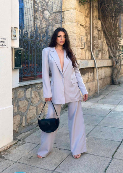 Κοστούμι oversize μονόχρωμο
