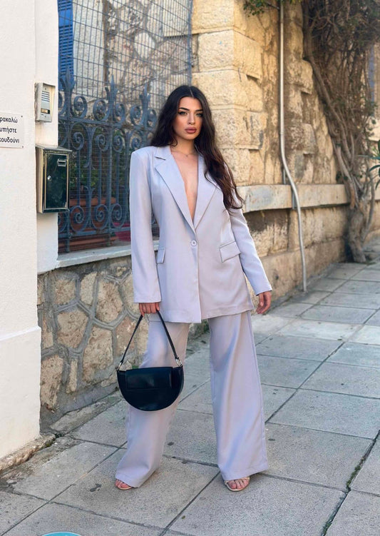 Κοστούμι oversize μονόχρωμο
