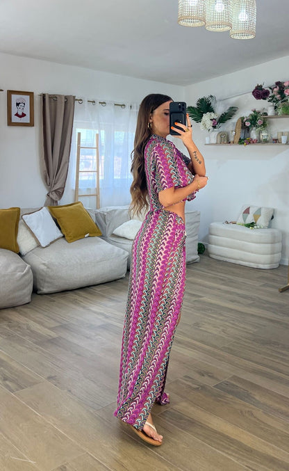 Boho σετ με δετή φούστα