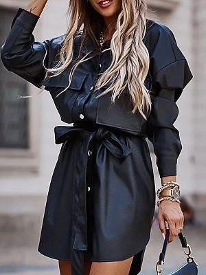 μα μινι leather jacket leather dress φορεμα δερματινο